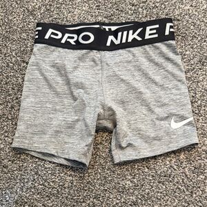 Nike Gray and Black Pro Shorts